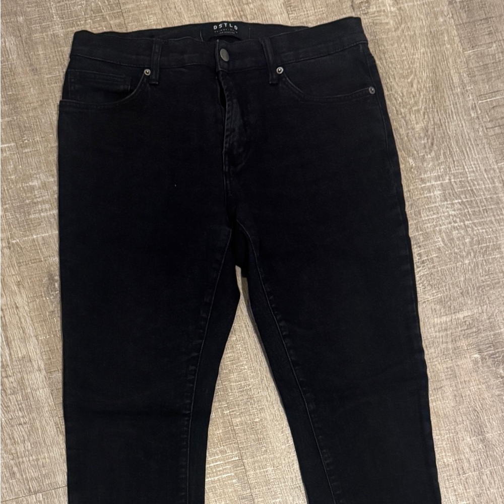 DSTLD Men's Slim Black Jeans